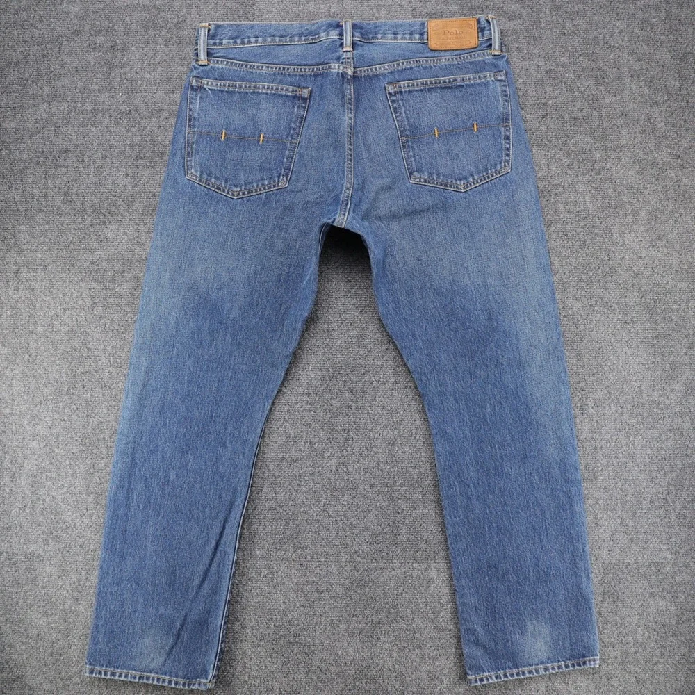 Polo Ralph Lauren Varick Slim Straight Mens Cotton Blue Jeans 36x30